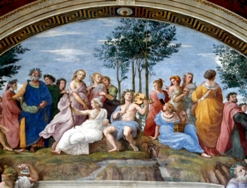 <b> Particular of <i>Stanza della Segnatura</i> in <br>the Vatican Museums</b>
