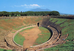 <b>View of the amphitheater of Pompeii</b>