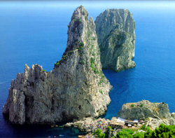 <b>The southern coast of Capri with the Faraglioni Rocks</b>