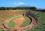  View of the amphitheater of Pompeii