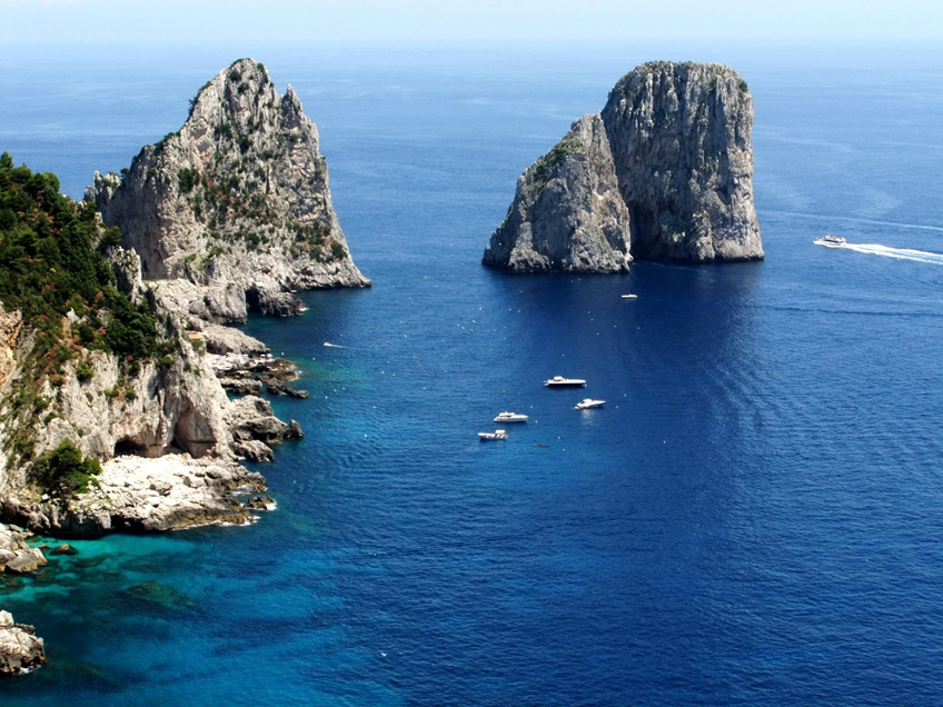 The Faraglioni Rocks, the symbol of the island of Capri